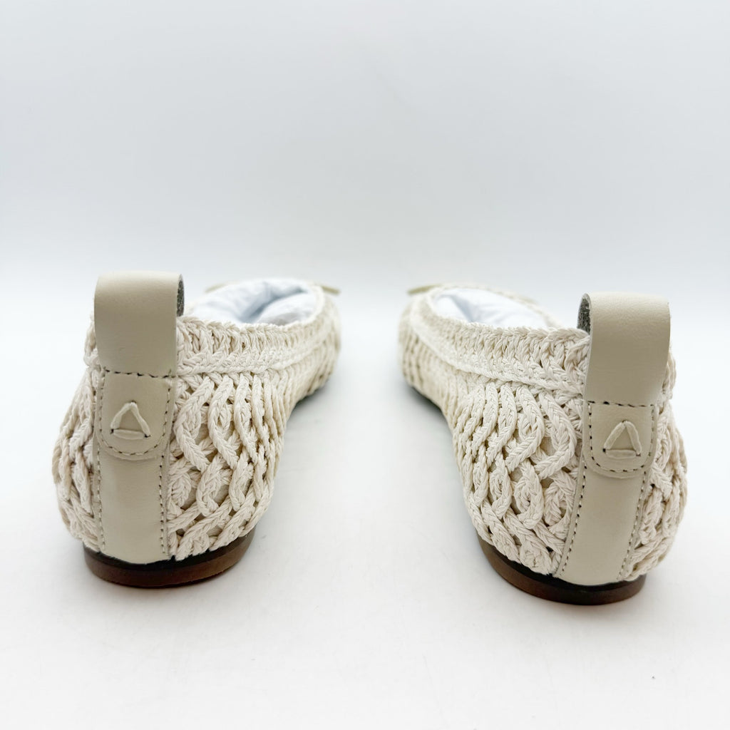 Kelsi Dagger Brooklyn Womens Frankie Flats US 8.5 EU 39 White Crochet NWOB