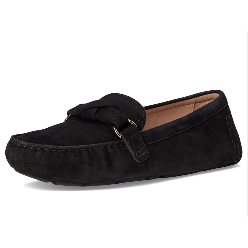 Cole Haan Womens Emmie Knot Driver Loafers US 8 B EU 38.5 Black Suede NIB