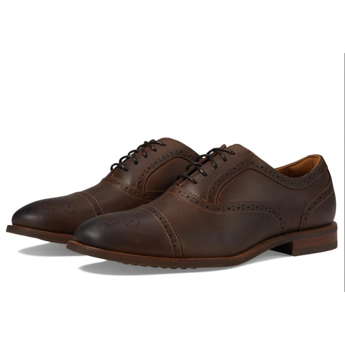 Florsheim Mens Cap Toe Bal Oxford Dress Shoes Size 14 Brown Leather Lace Up NWOB