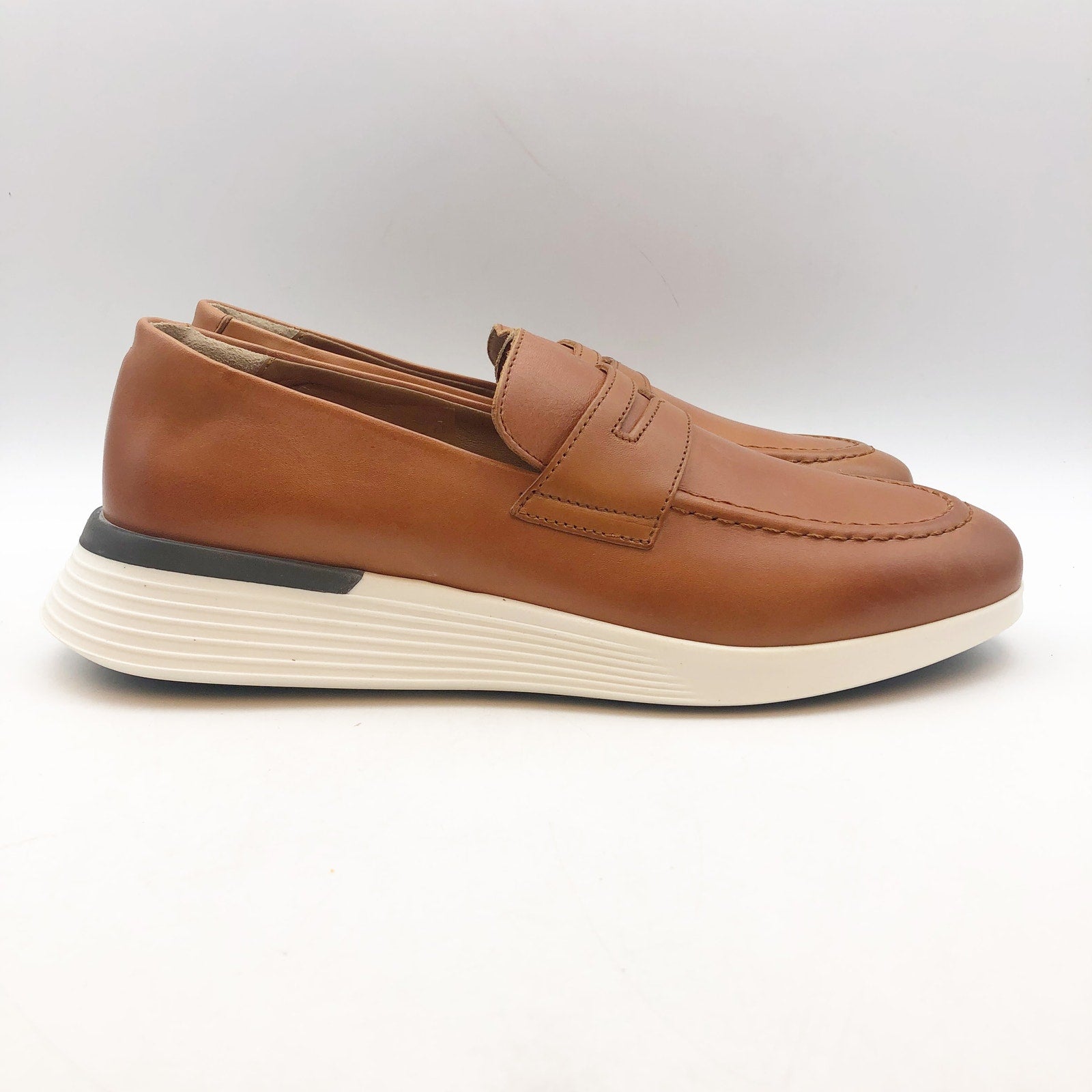 Wolf & Shepherd Crossover Loafer Slip On Mens 6 Womens 7.5 Tan Leather NIB