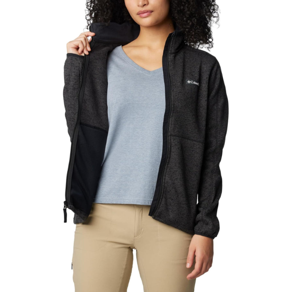 Columbia Womens Sweater Weather Full Zip II Jacket Large Heather Black NWT