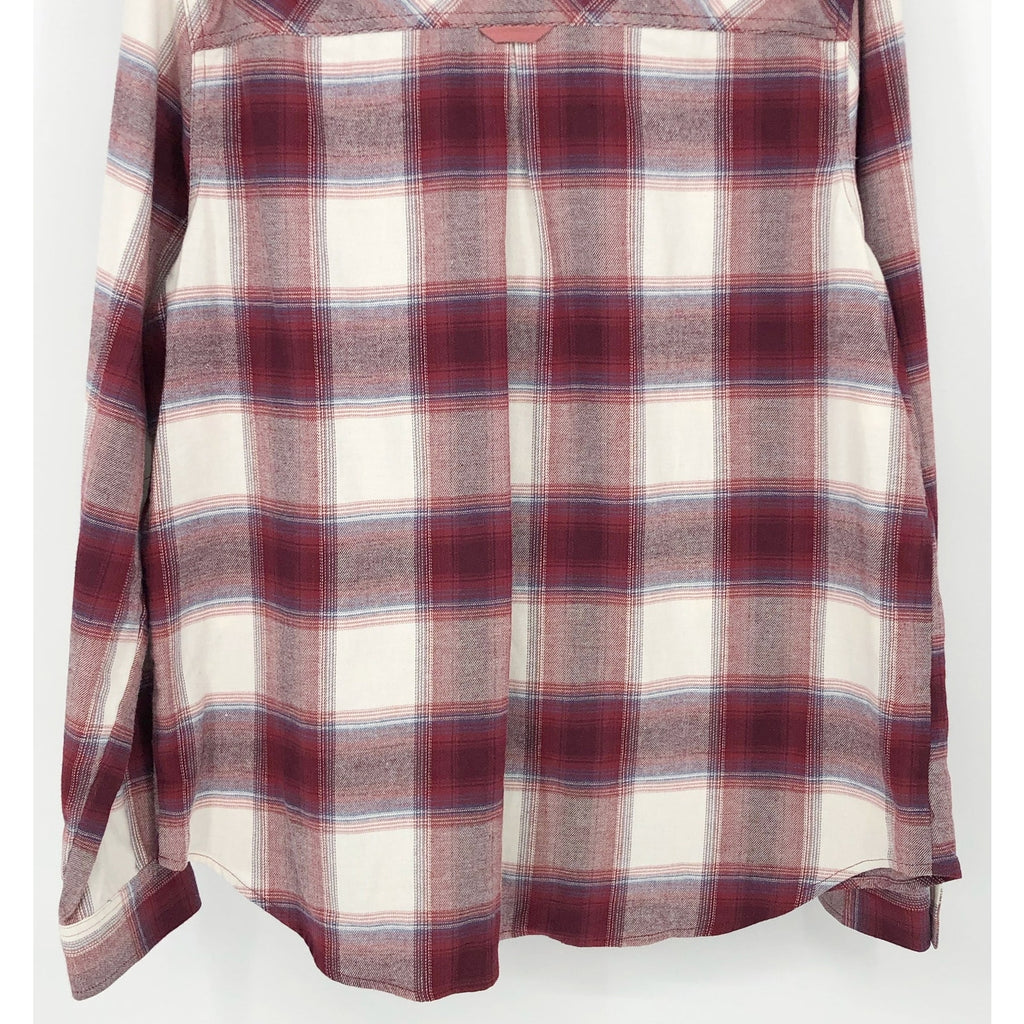 BASS OUTDOOR Men's Expedition Stretch Flannel Shirt XL Red White Plaid NWT