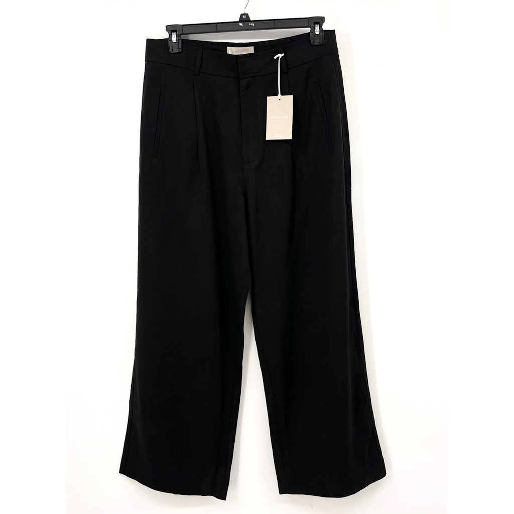 Everlane Womens The Way-High Drape Pant Size 12 30" Inseam Pleated Black NWT