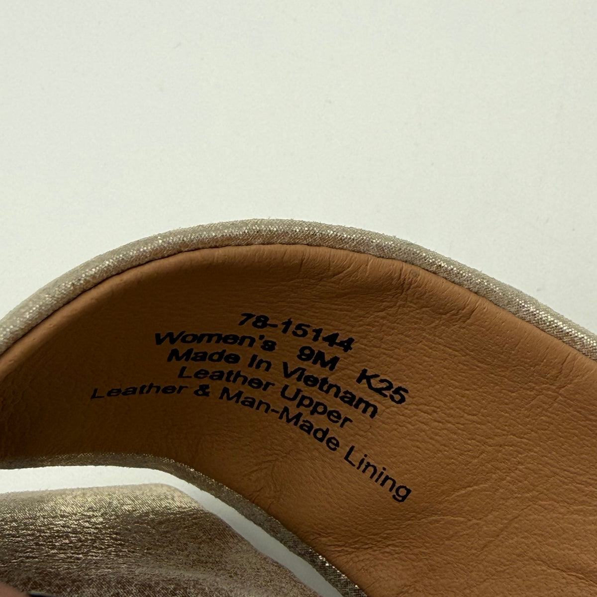 Johnston & Murphy Womens Mitzi Knotted Slide Sandals Size 9 Gold Champagne NIB