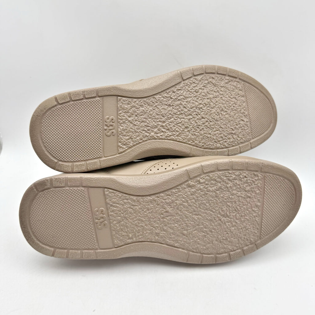 SAS Womens Me Too Adjustable Comfort Shoe US 8.5 W EU 39 Taupe Leather NIB