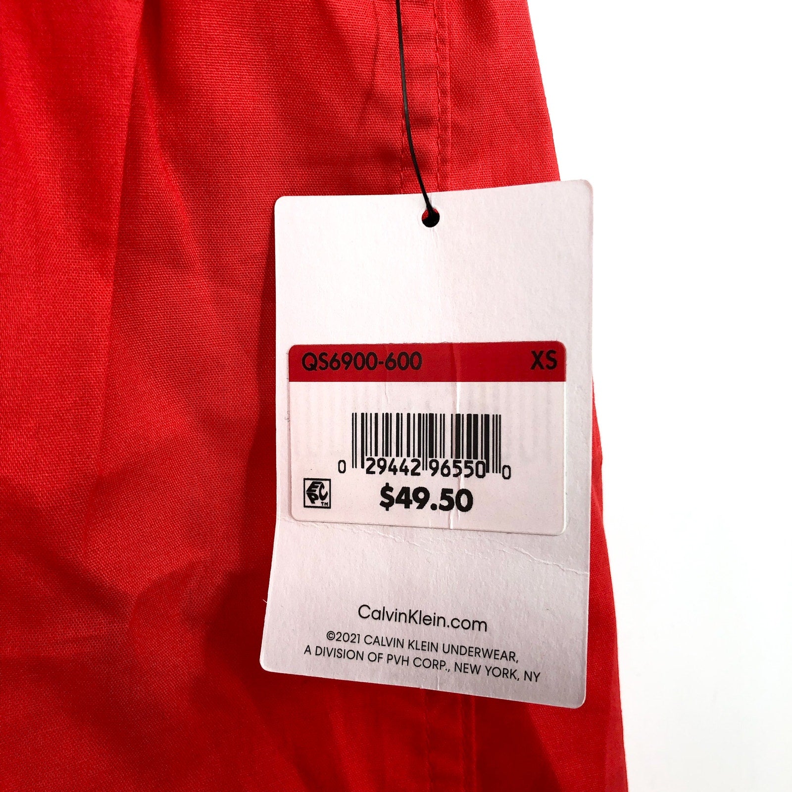 CALVIN KLEIN Womens Modern Sleep V Day Boxer Shorts XS Orange Cotton NWT