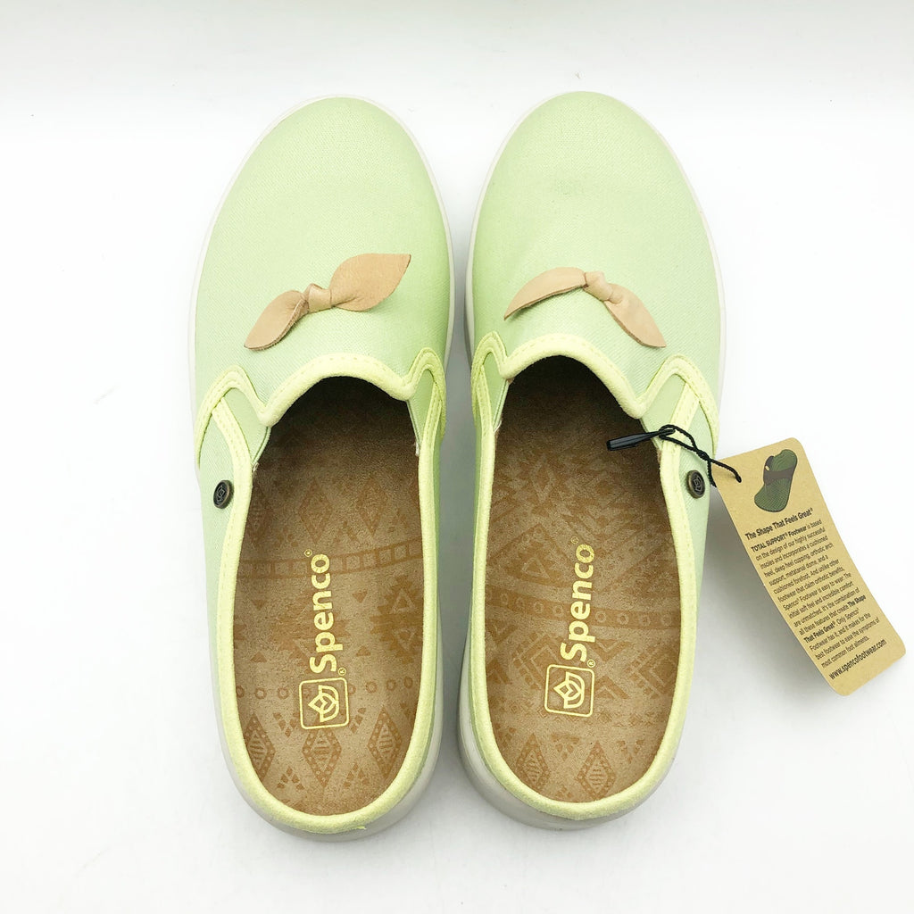Spenco Womens Audrey Casual Slides Size 8 Green Casual Sneaker Mule NIB