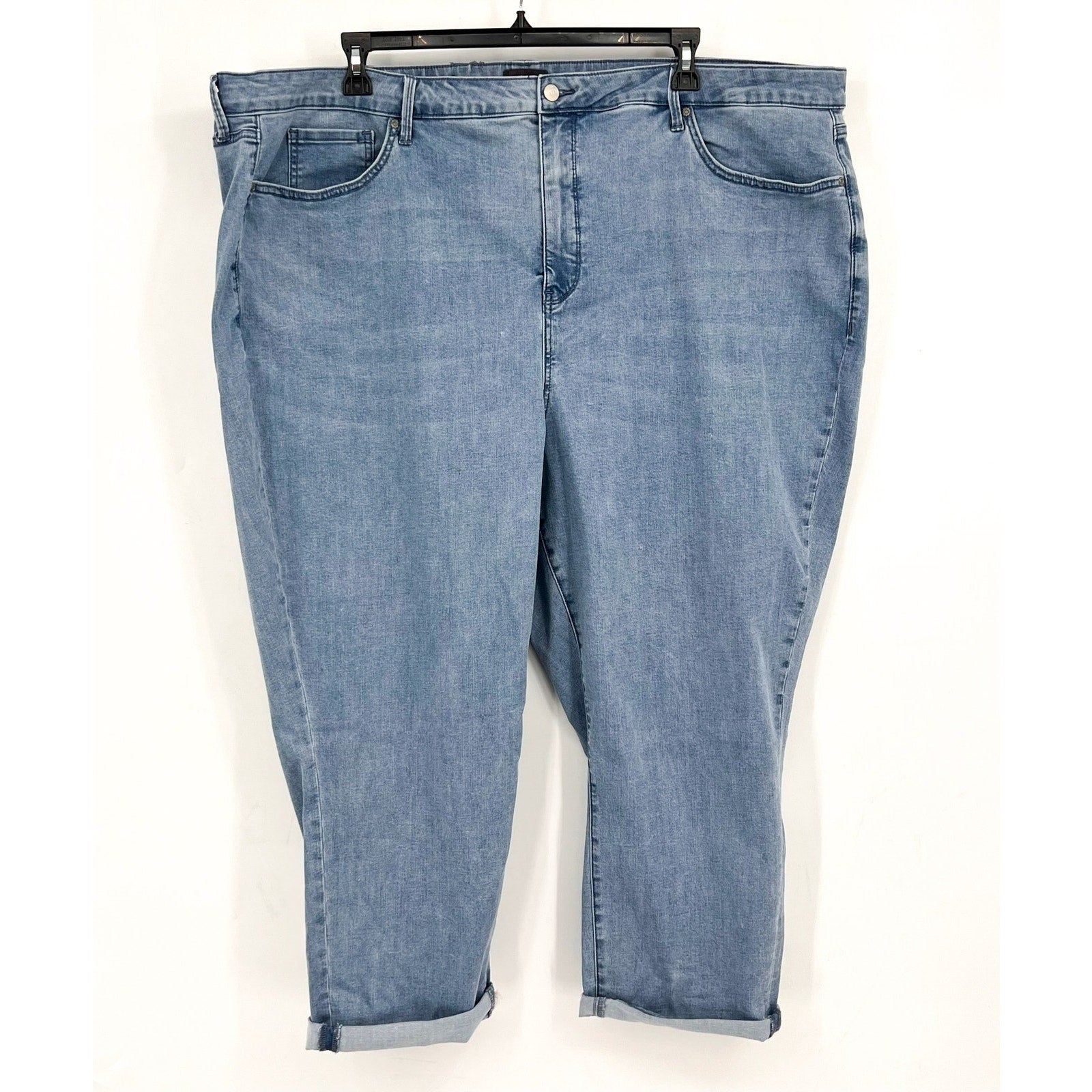 NYDJ Womens Margot Girlfriend Jeans Size 26W PETITE Kingston Blue NWOT