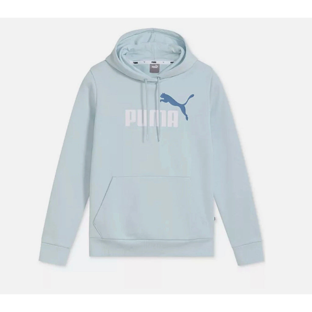 PUMA Womens Essentials Big Logo Hoodie Small Blue Frosted Dew Sweatshirt NWT