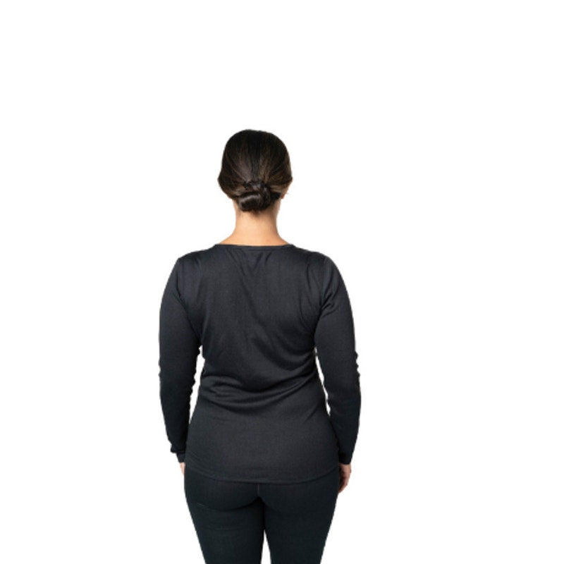 HOT CHILLYS Women's Pepper Skins Crewneck Base Layer Top Small Black NWOT