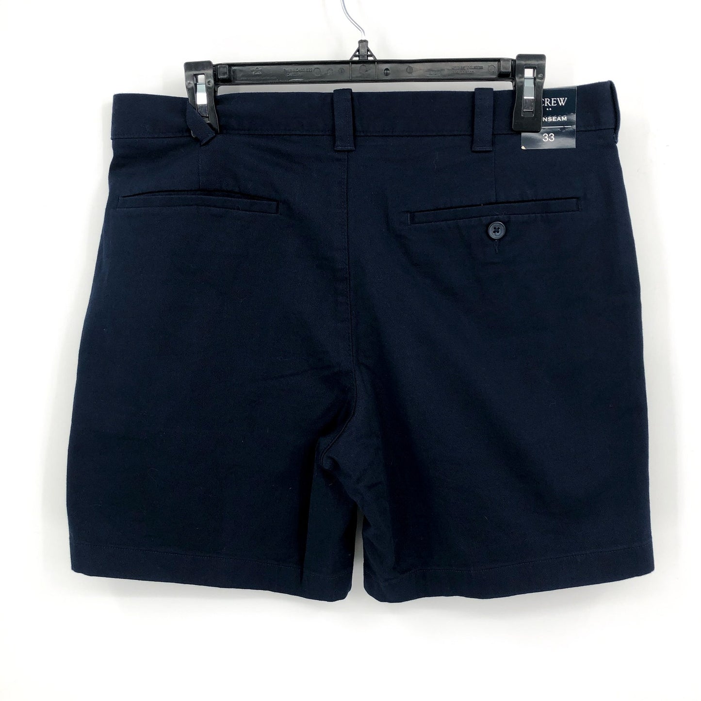 J.CREW Mens Flex Chino Short Size 33 Navy Blue Twill 7" Inseam LO923 NWT