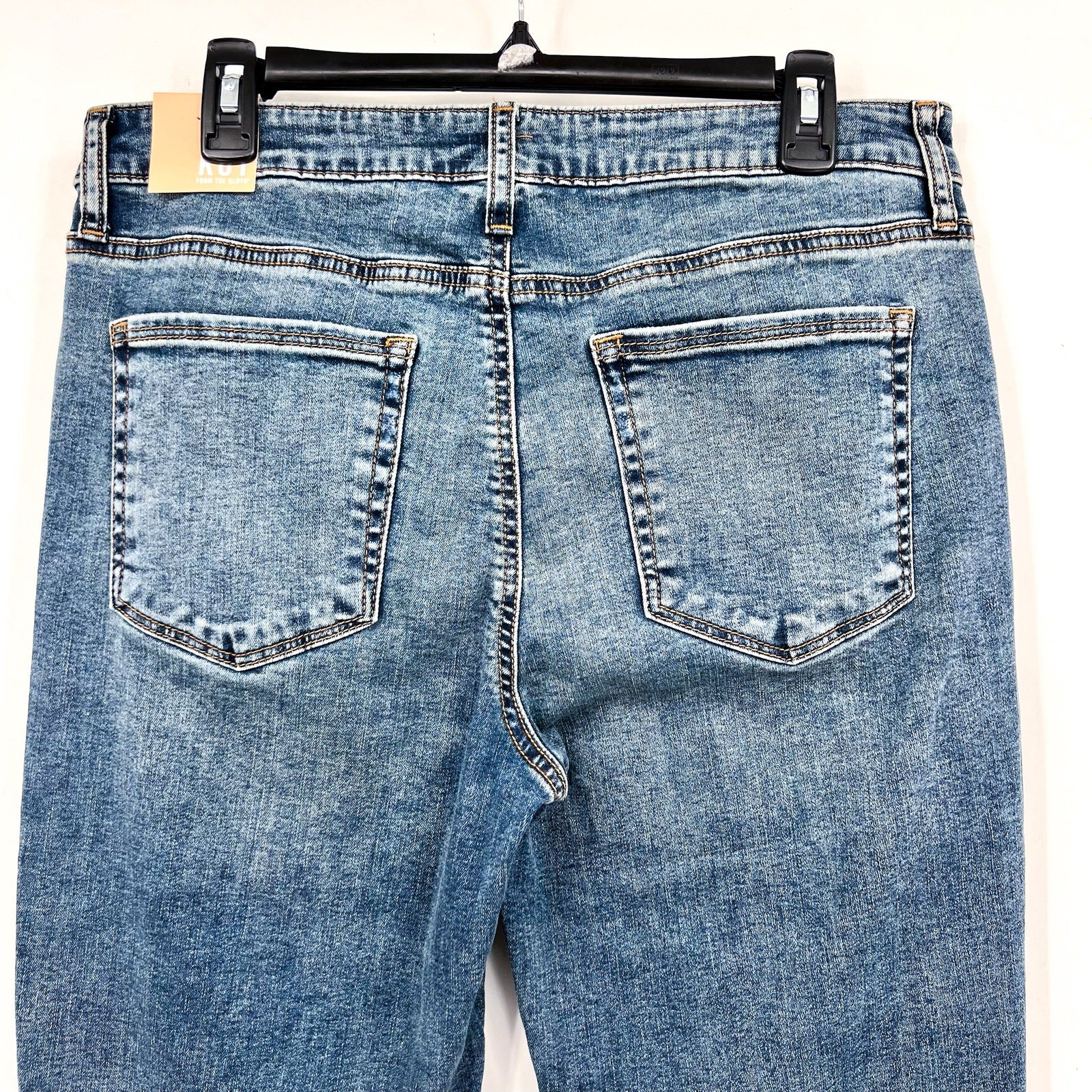 KUT FROM THE KLOTH Stella Fab Ab Flare Jeans Size 12 Blue Debonairly NWT