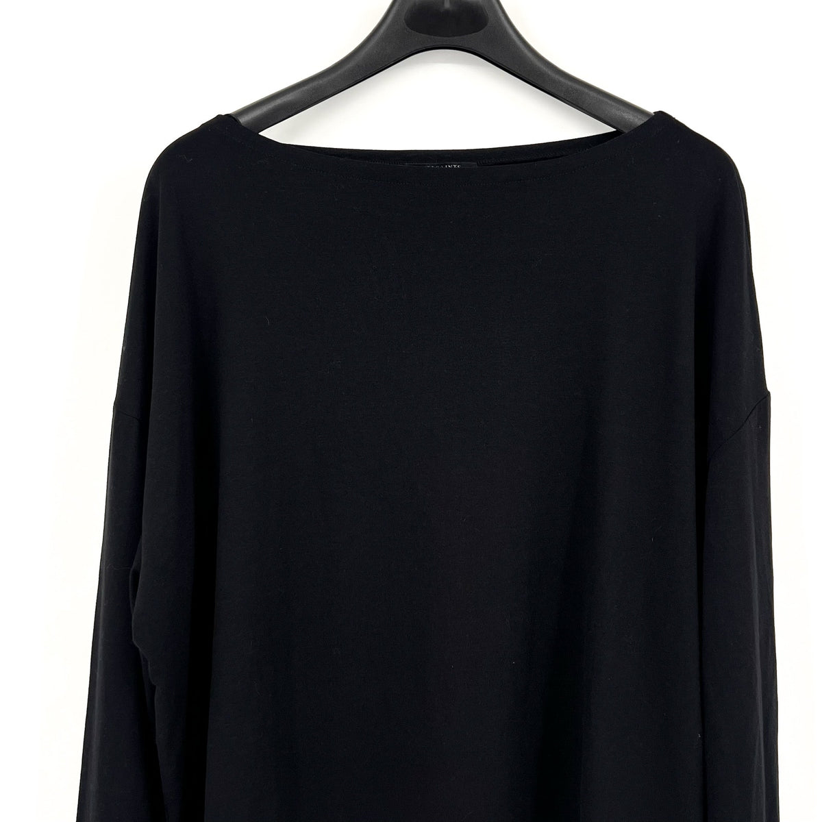 ALLSAINTS Women's Rita Oversized T-Shirt Large Black Long Sleeve NWT