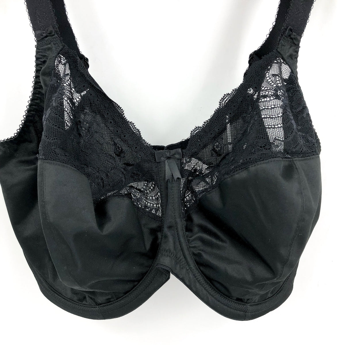 ELOMI Women's Morgan Underwired Banded Bra 38L Black Full Cup 4111 NWT