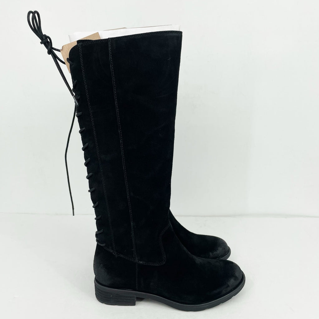 Sofft Womens Sharnell II Knee High Boot US 8 M EU 39 Black Suede Waterproof NWOB