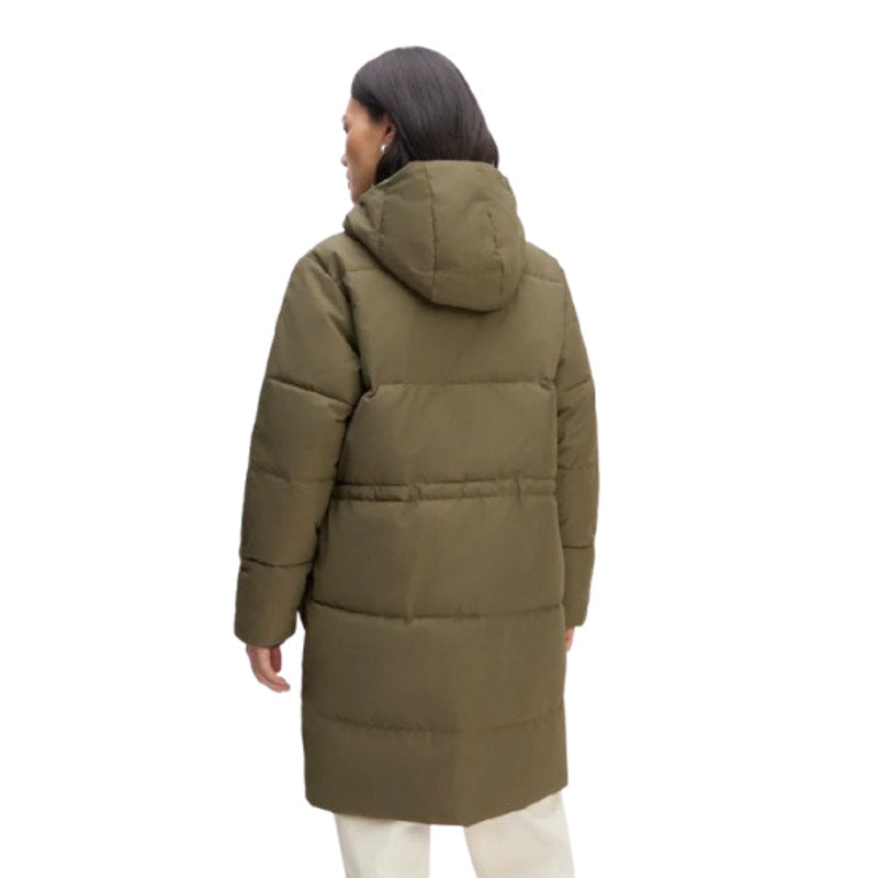 EVERLANE Women's The ReNew Long Puffer Jacket XS Army Green Hood Coat NWT
