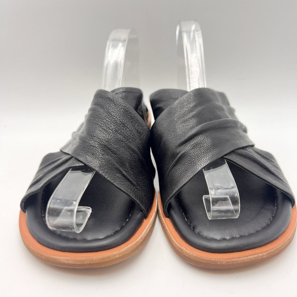 Sofft Womens Fallon Slide Sandals Size 6 M Black Leather Slip On NWOB