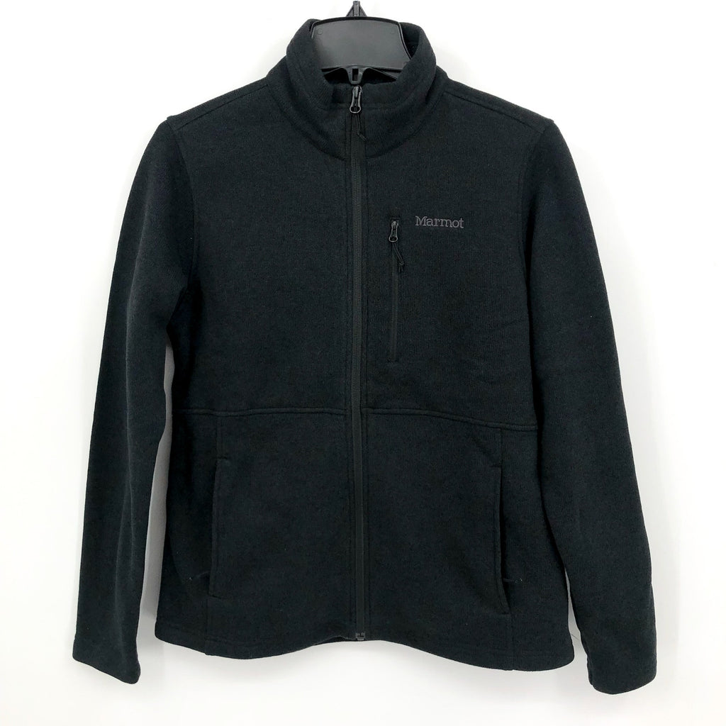 MARMOT Womens Dropline Fleece Jacket Medium Black Full Zip Outdoor Layer NWOT