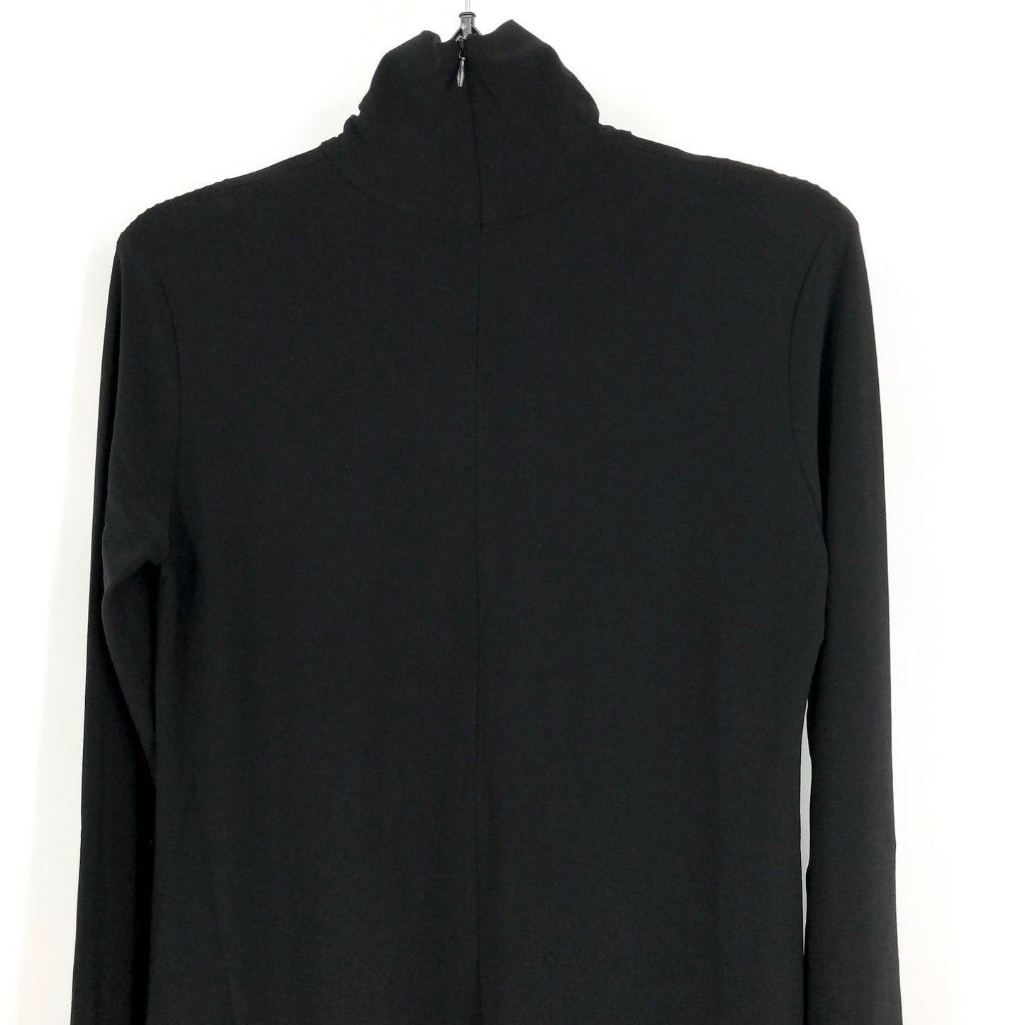 NORMA KAMALI Turtleneck Jersey Long-Sleeve Mini Dress Medium/38 Black NWOT