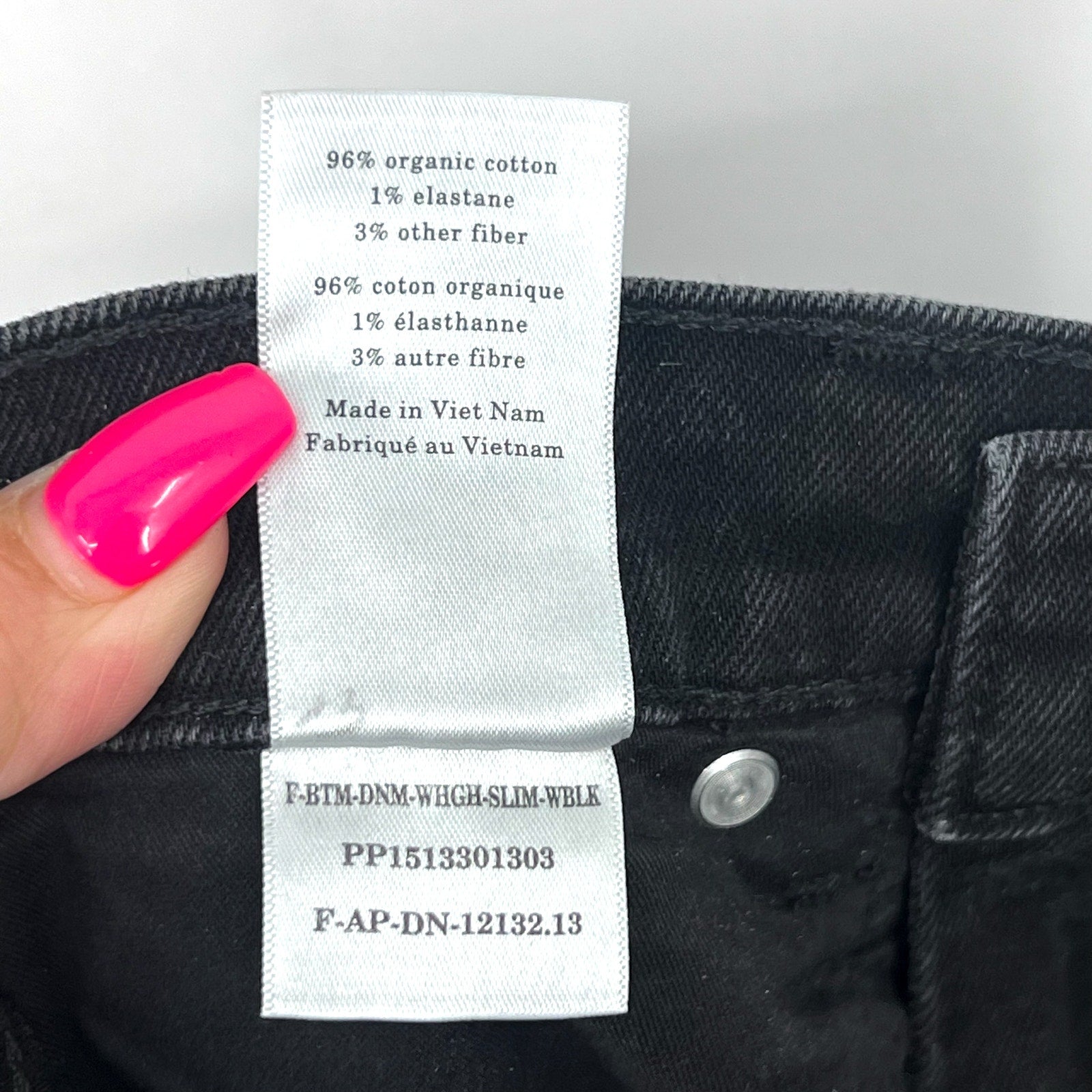 EVERLANE Women's The Way-High Slim Jeans 26x31 US 2 Black Low Stretch Denim NWT