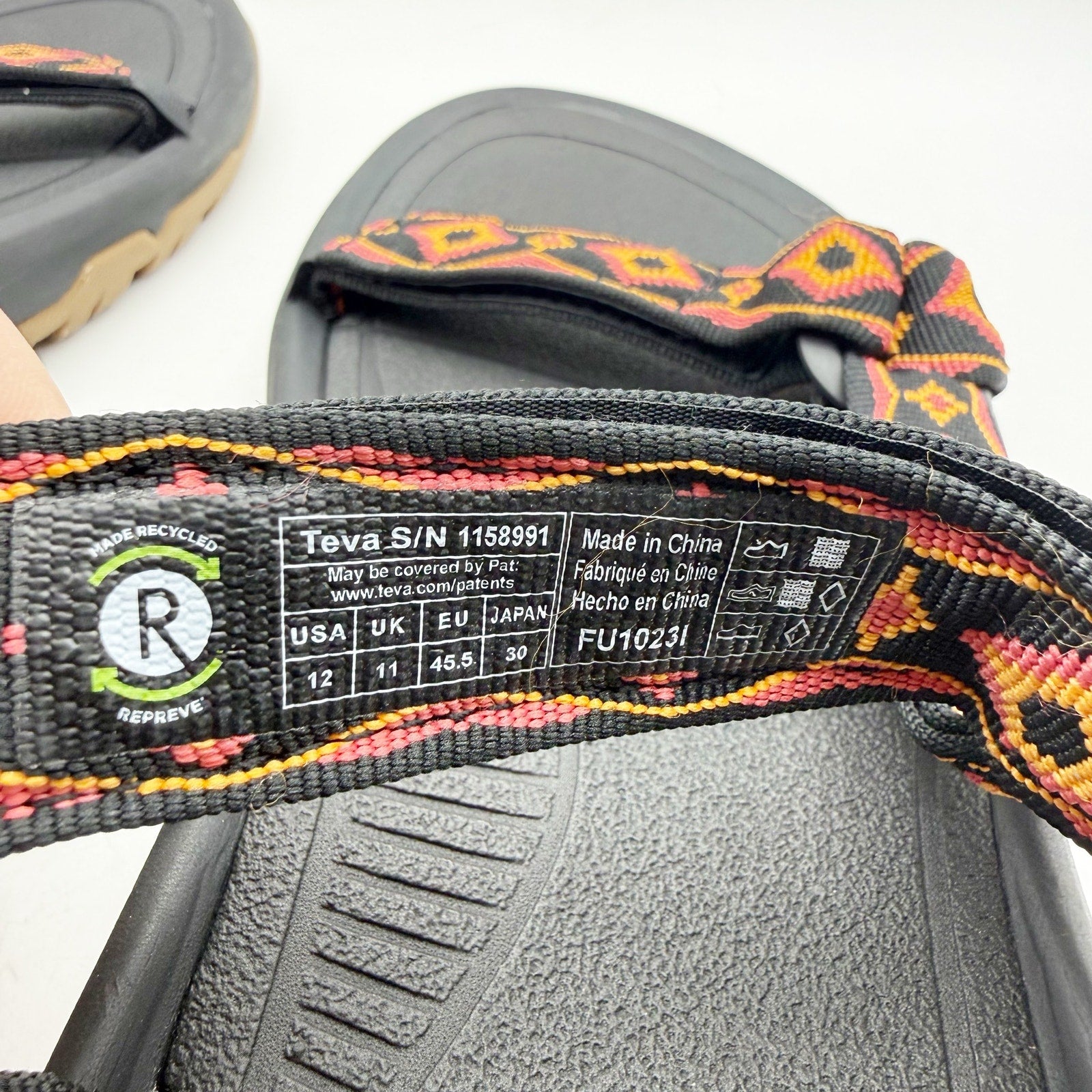 Teva Mens Hurricane XLT2 Revive Sandals US 12 EU 45.5 Orange Black NIB