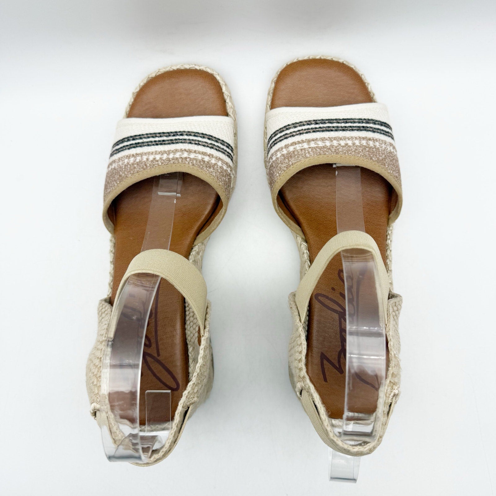 Zodiac Womens Noreen Wedge Sandals US 8.5 EU 39 Tan NWOB