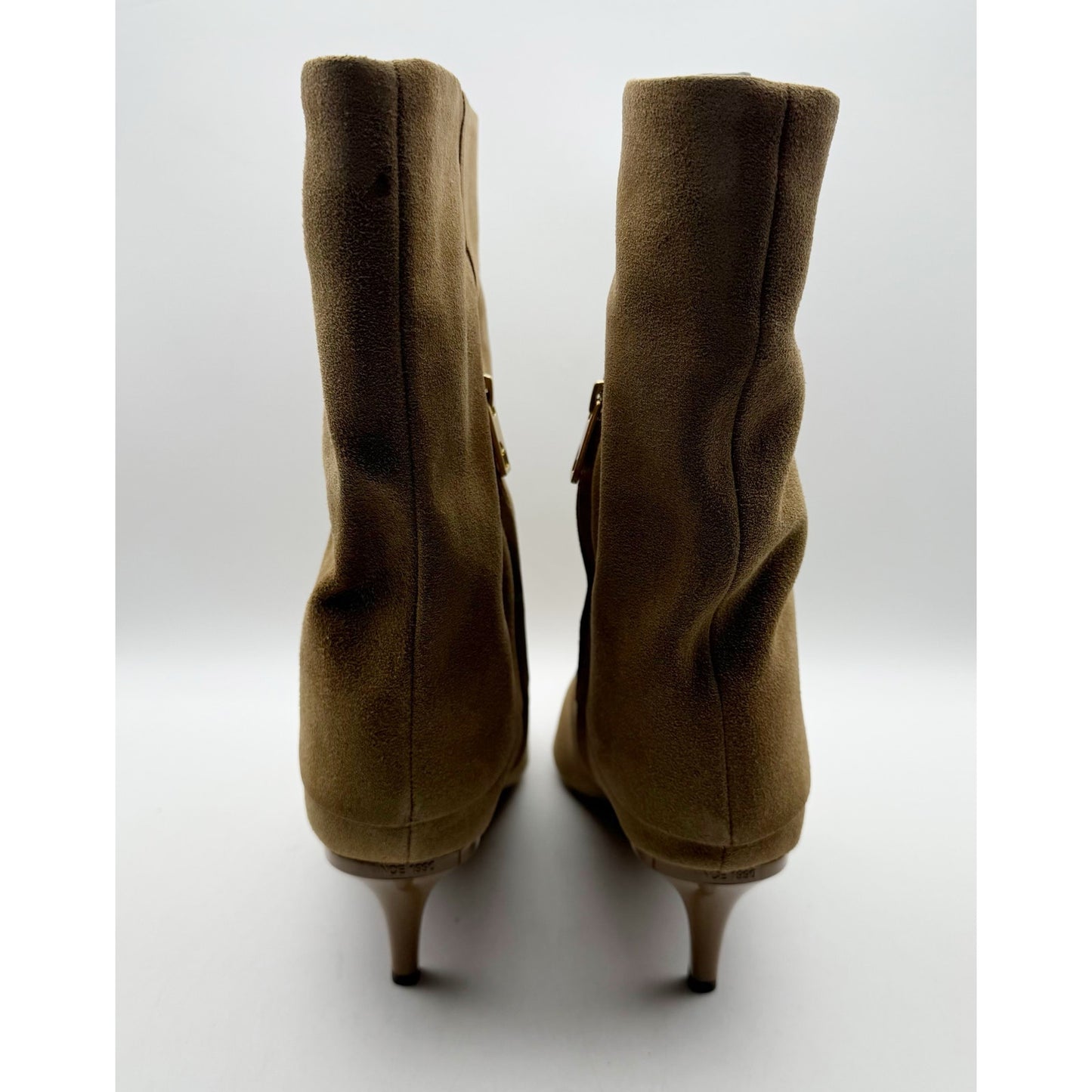 Franco Sarto Womens Alberta Trendy Booties US 12 M EU 43 Tan Taupe Suede NIB