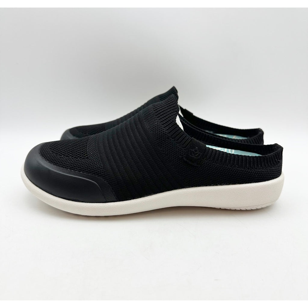 Spenco Womens Blissful Casual Slip On Shoes Size 6.5 WIDE Black Mules NIB