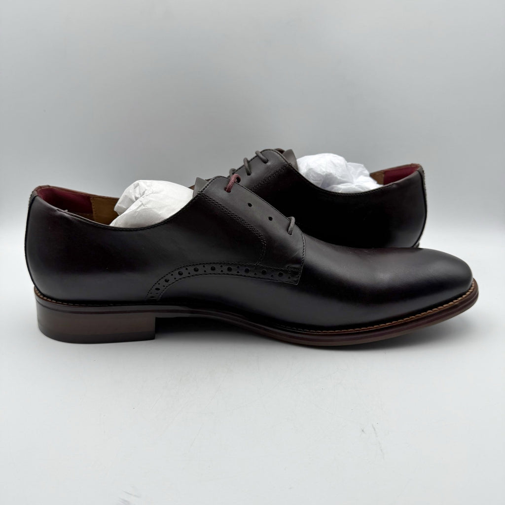 JOHNSTON & MURPHY Mens Conard 2.0 Dress Shoes US 13D Mahogany Brown Leather NIB