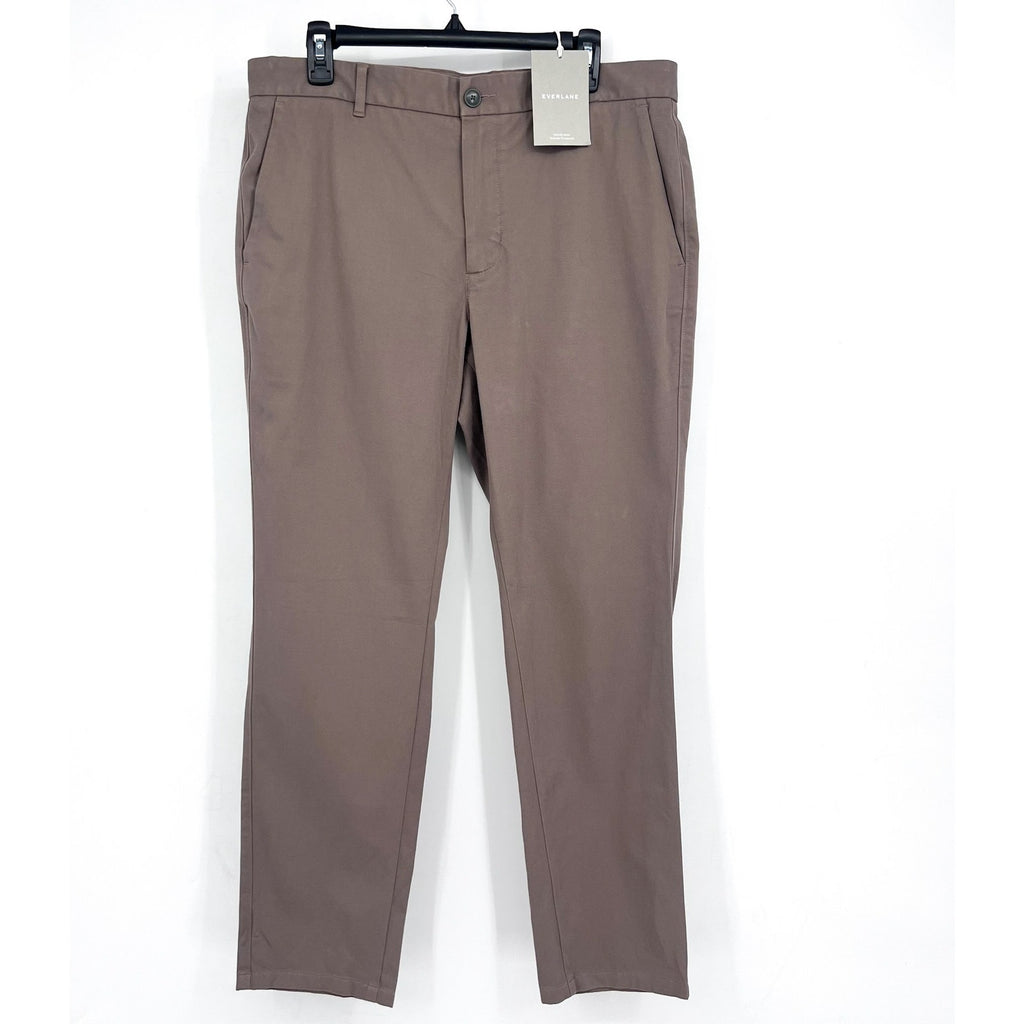 EVERLANE Men's Uniform Performance Chino 32x30 Abalone Tan Slim Fit NWT