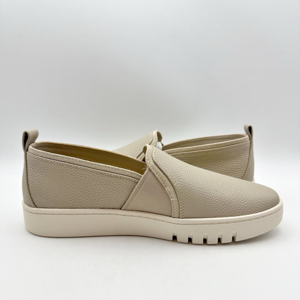 Vionic Womens Cambria Slip On Casual Loafers Size 7 Oatmeal Beige Leather NIB