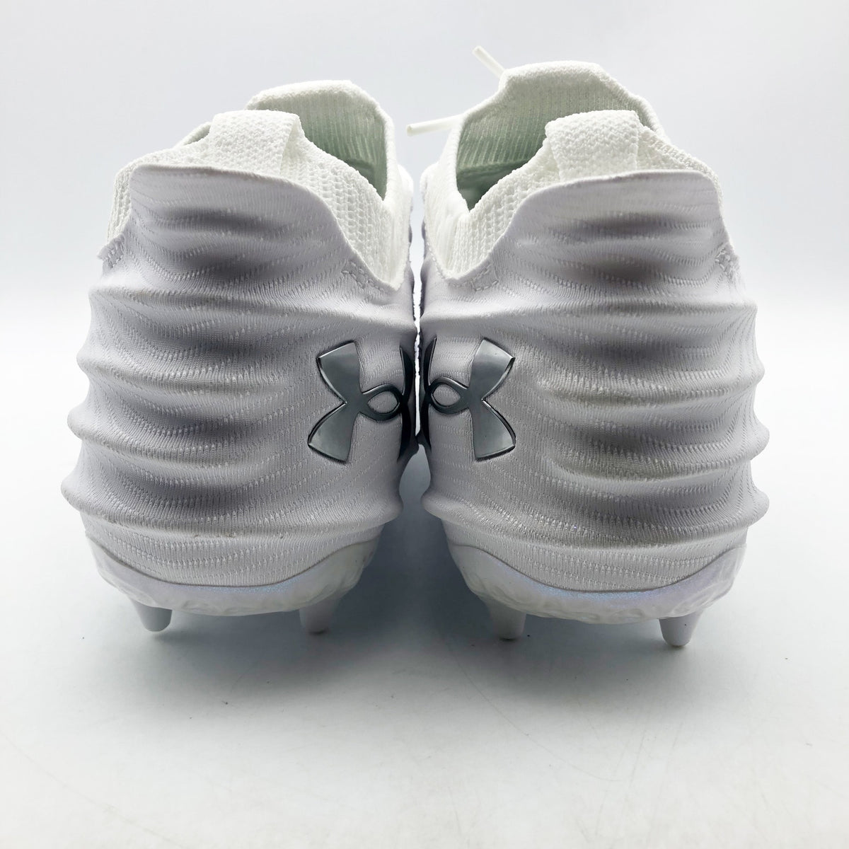 Under Armour Mens Blur 2 MC Suede Molded Football Cleats US 8.5 White Silver NWOB