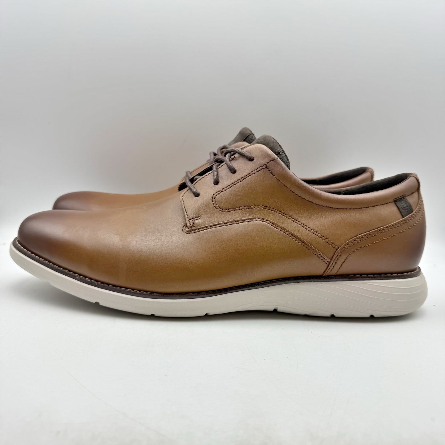 Rockport Mens Garett Oxford Shoes US 14 Wide EU 49 Brown Leather NWOB