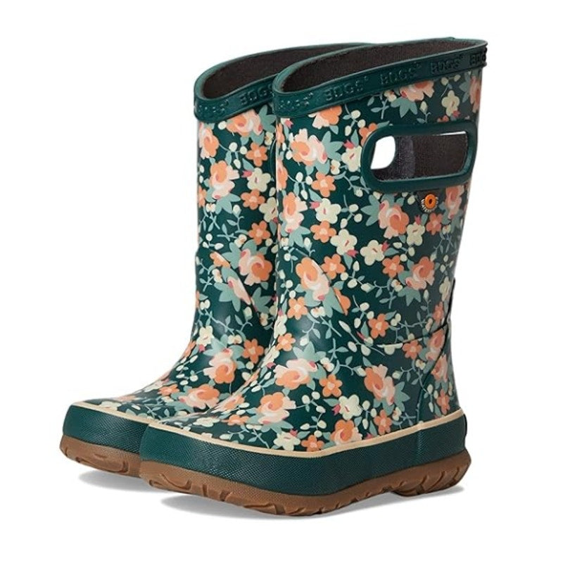 Bogs Kids RainBoot US 5 EU 38 Floral Green Multicolor Waterproof NWOB