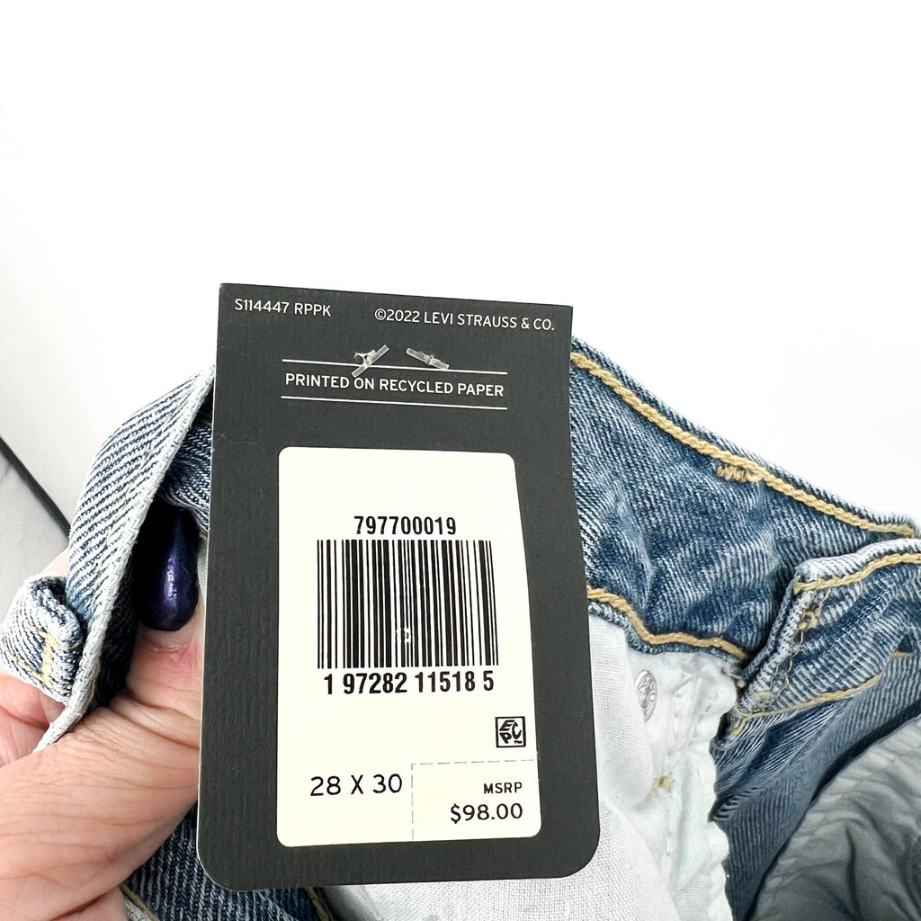 LEVI'S Womens Dad Straight Jeans 28x30 Size 6 Far And Wide Light 79770-0019 NWT