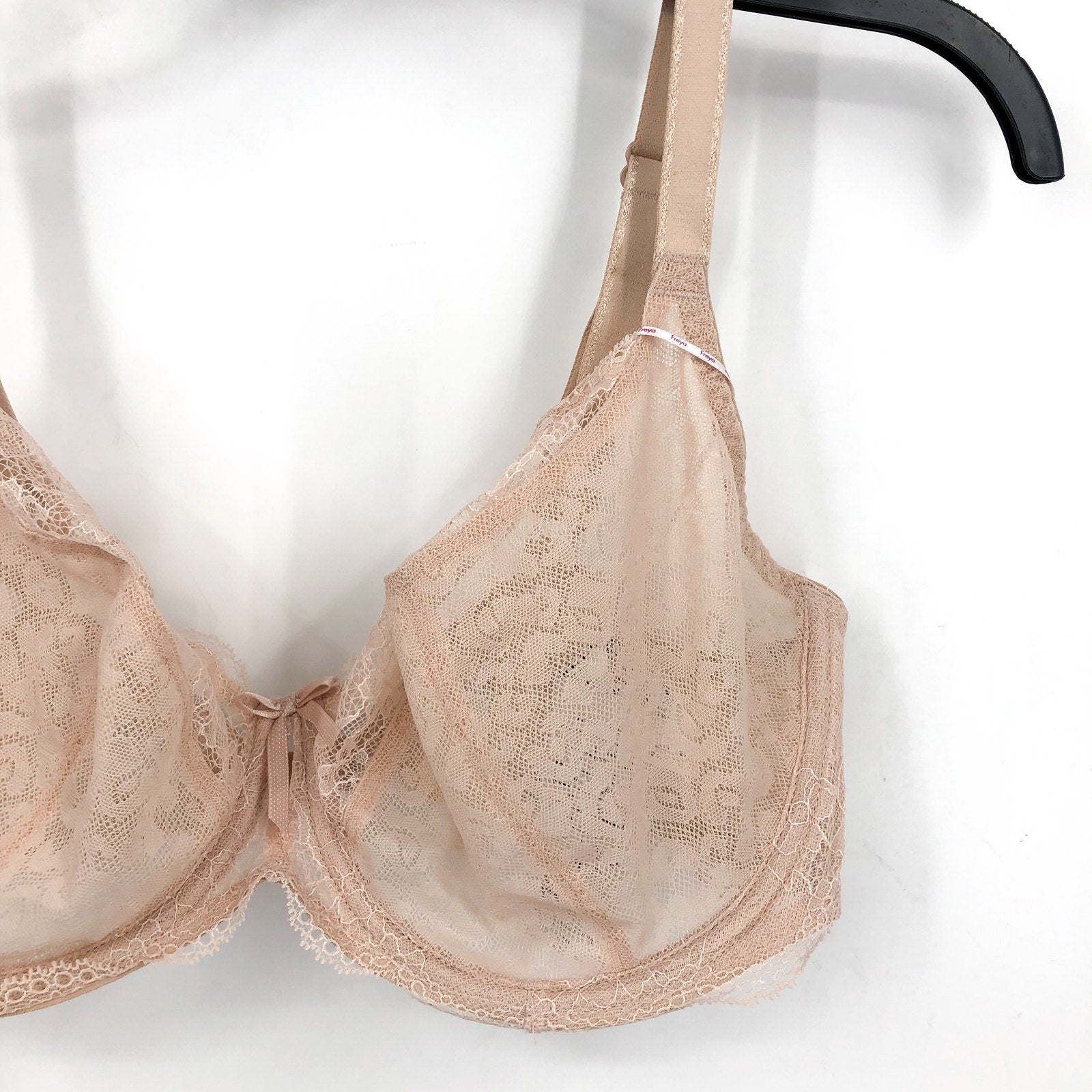 FREYA FANCIES Women's Underwired Plunge Bra Size 36G Natural Beige NWT