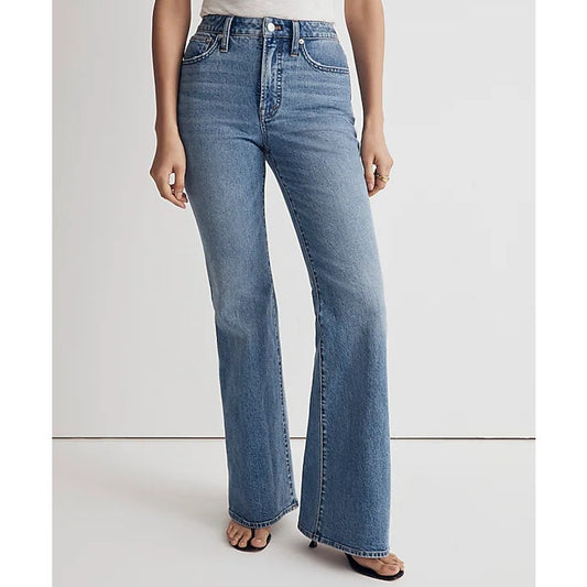 MADEWELL Women's Perfect Vintage Flare Jeans US 24 Blue Tarlow NJ203 NWT