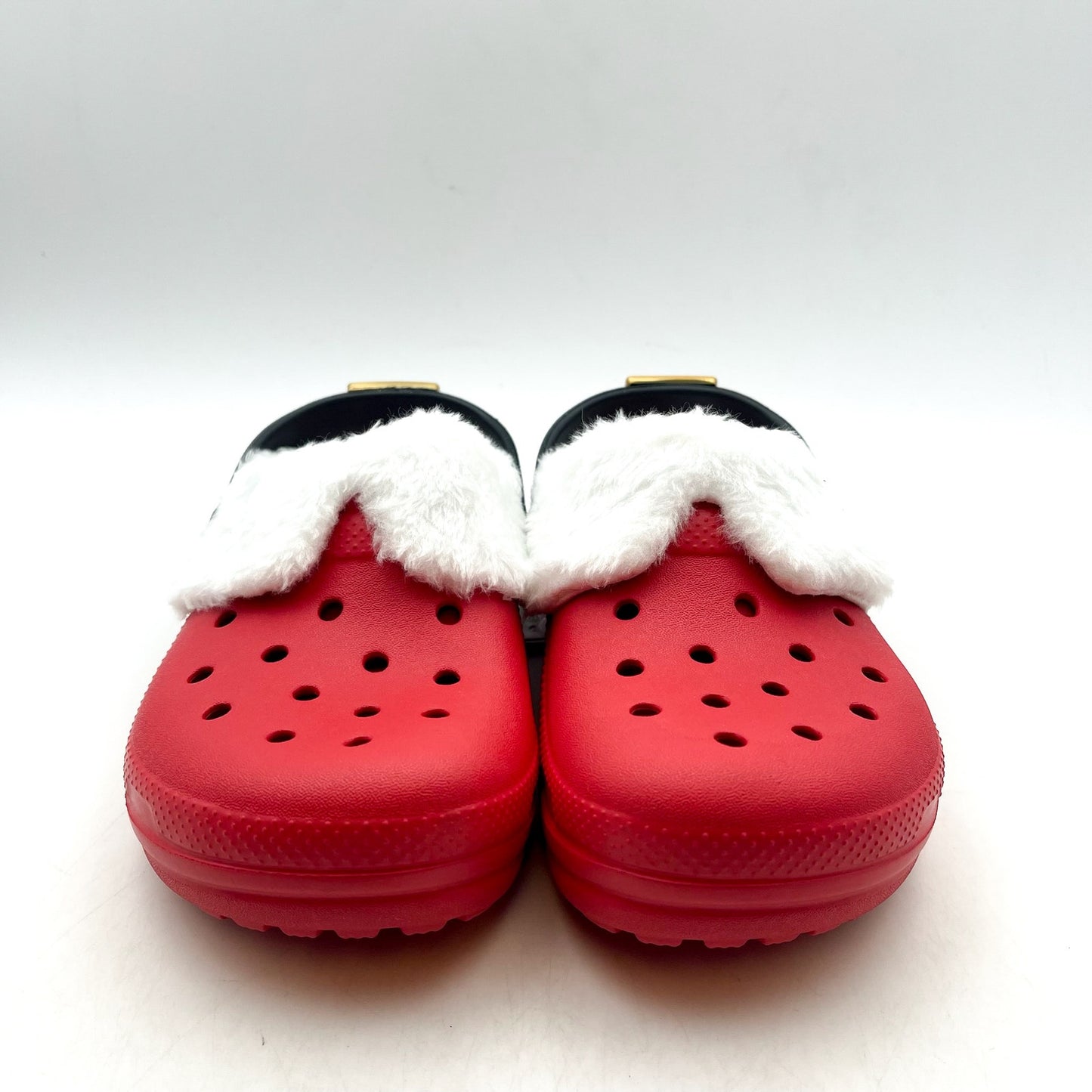 Crocs Kids Classic Lined Santa Clogs US C13 EU 30.5 Red White Lightweight NWT