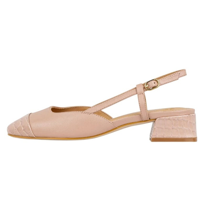 Donald Pliner Womens Reval Pumps Size 6.5 Pink Leather Heels Slingback NIB