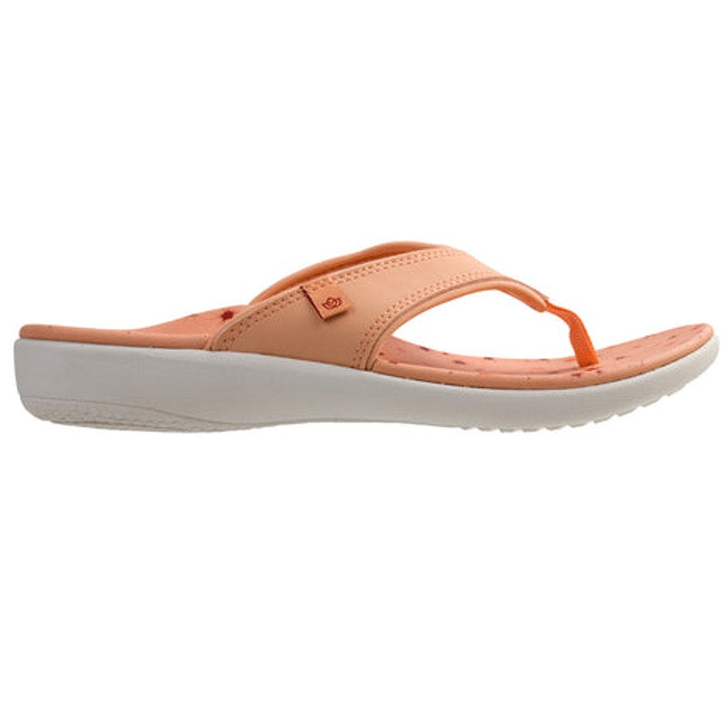 Spenco Womens Yumi Constellation Sandal Size 11 WIDE Coral Orange Flip Flop NWOB