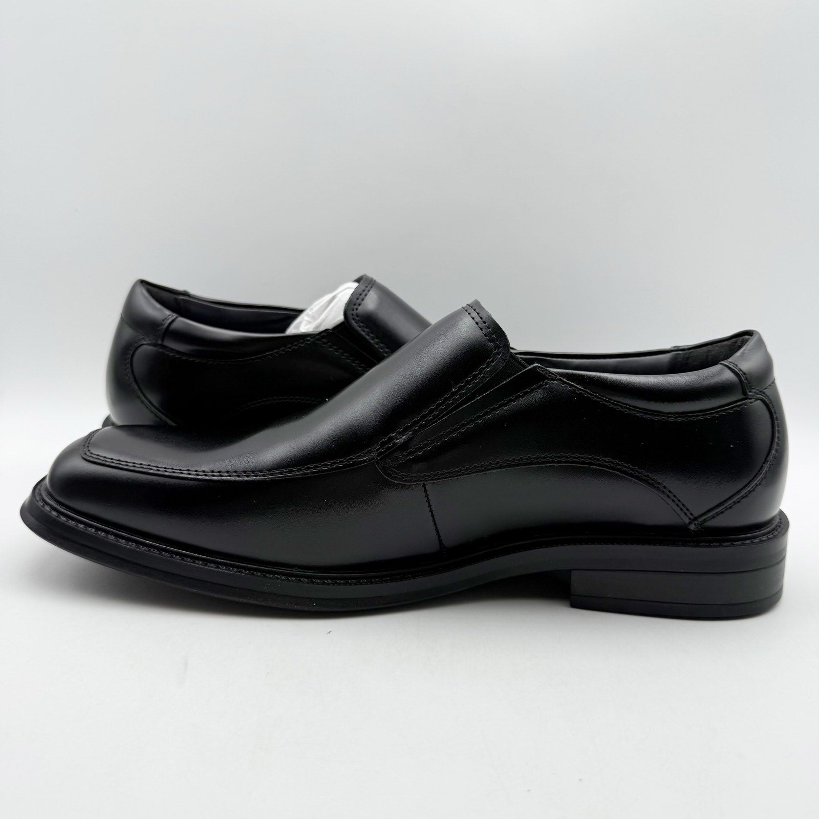 Dockers Mens Lawton Loafers US 11.5 Wide EU 45 Black Leather Slip On NIB