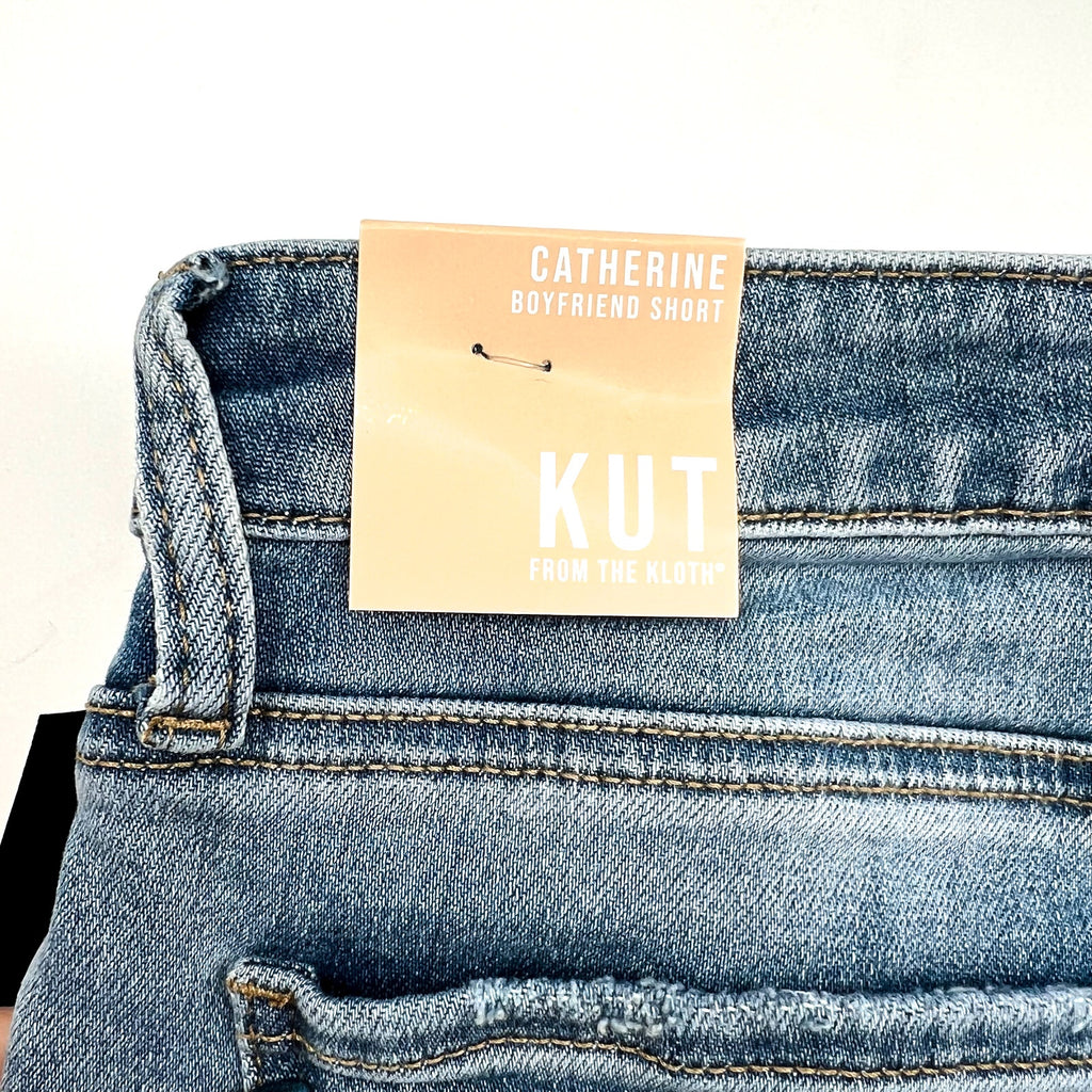 KUT FROM THE KLOTH Women's Catherine Boyfriend Denim Shorts Size 10 Blue NWT