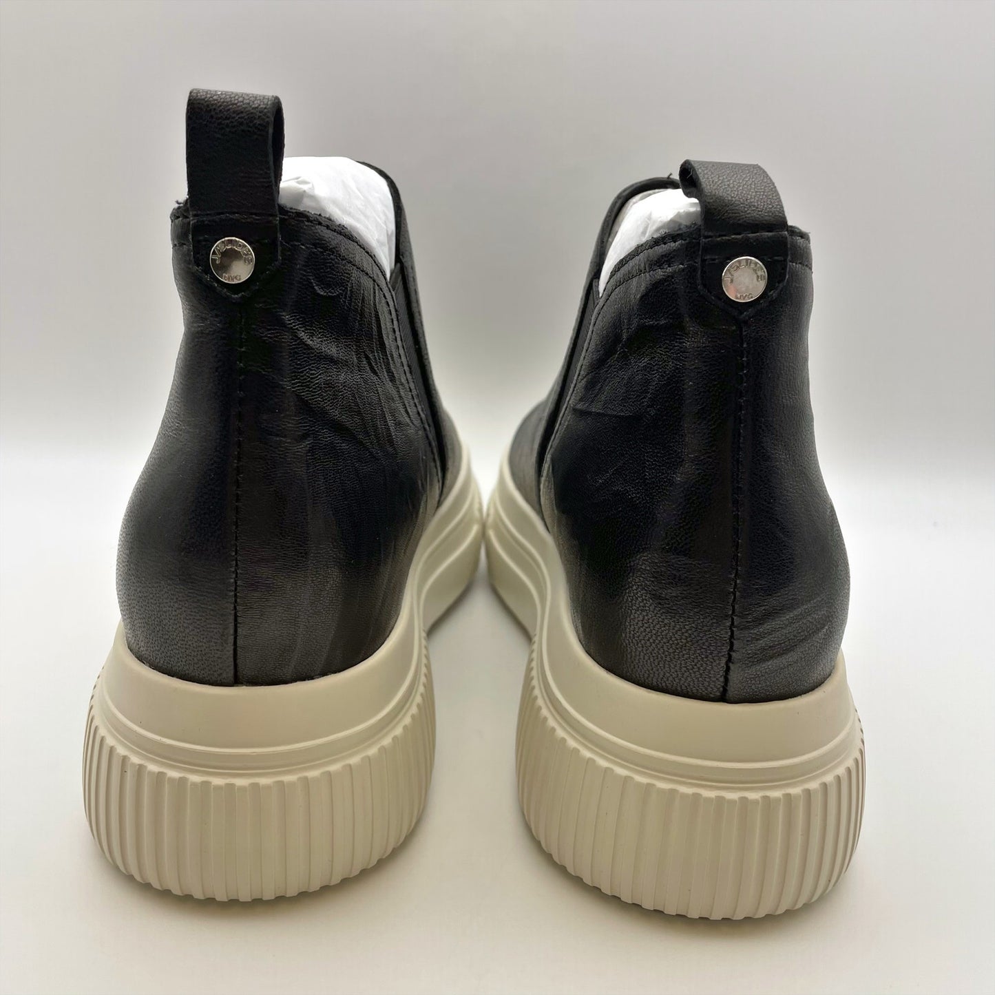 J/Slides Women's Wendie Bootie Size 8.5 Black Leather Slip On Waterproof NIB