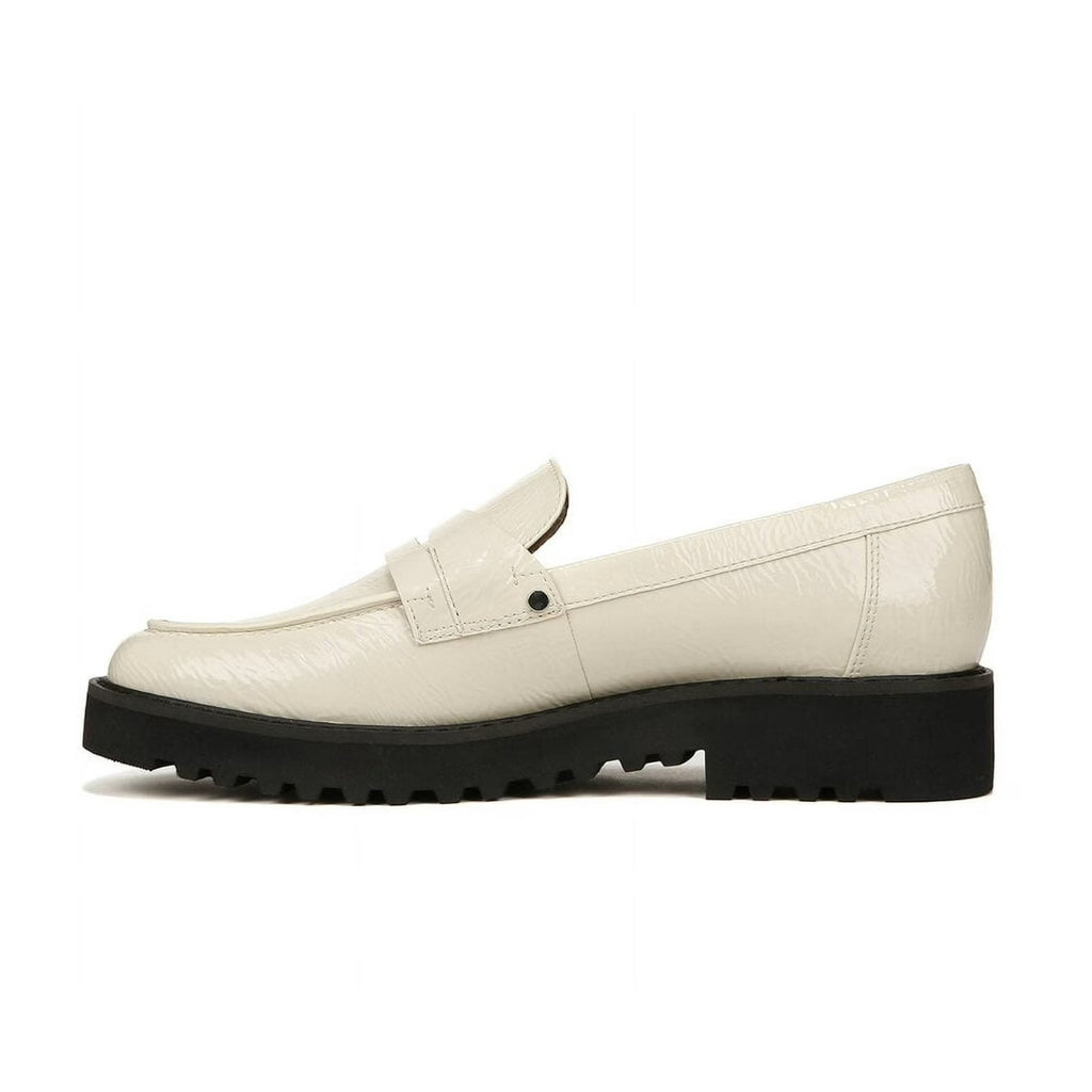 Franco Sarto Womens Cassandra Loafers Size 8.5 M Cream White Patent Leather NIB