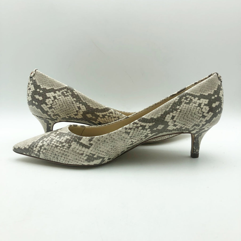 Sam Edelman Womens Dori Pumps US 8 M EU 38.5 Taupe Snake Print Leather NIB