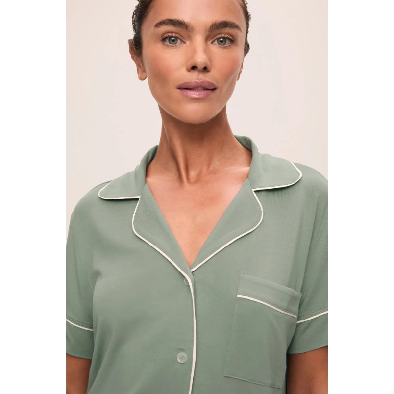 EBERJEY Gisele Relaxed Shorts PJ Set XS Eucalyptus Green TENCEL Modal NWT