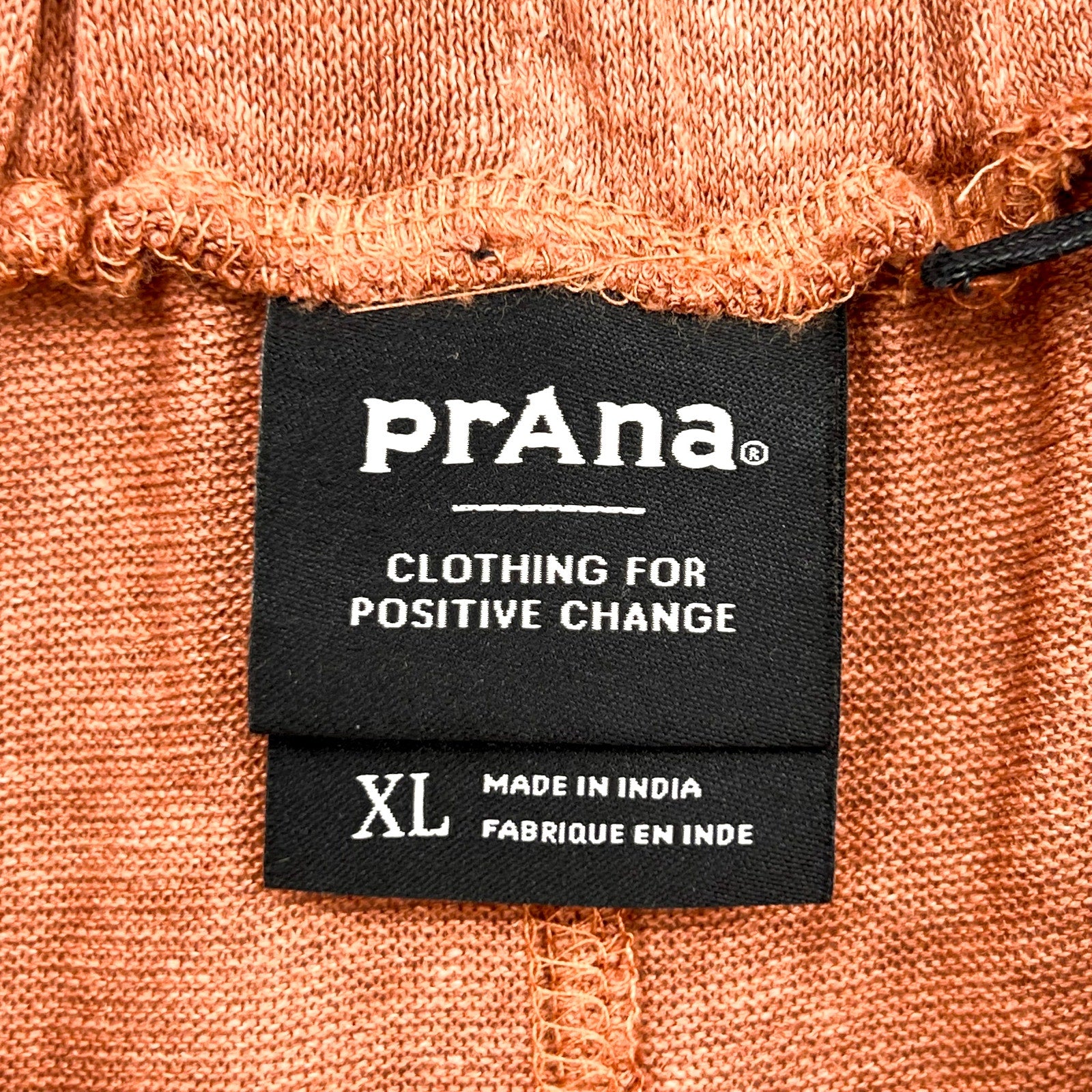 PRANA Women's Tidal Wave Midi Skirt XL Terra Orange High Low Stretch Knit NWT