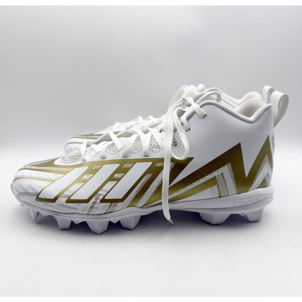 Adidas Men's Freak Spark MD 23 Football Cleats Size 11 White Gold Athletic NWOB