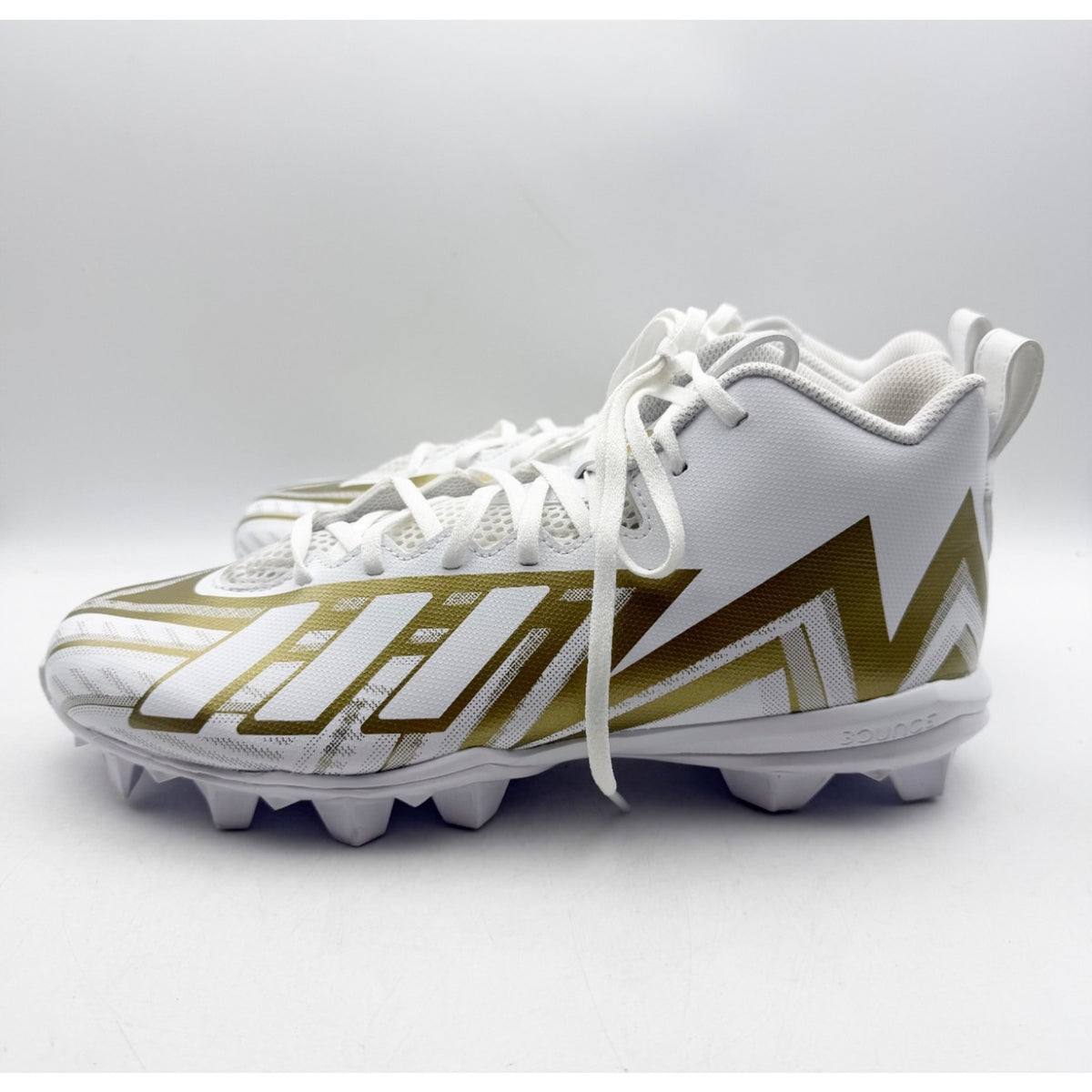 Adidas Men's Freak Spark MD 23 Football Cleats Size 11 White Gold Athletic NWOB