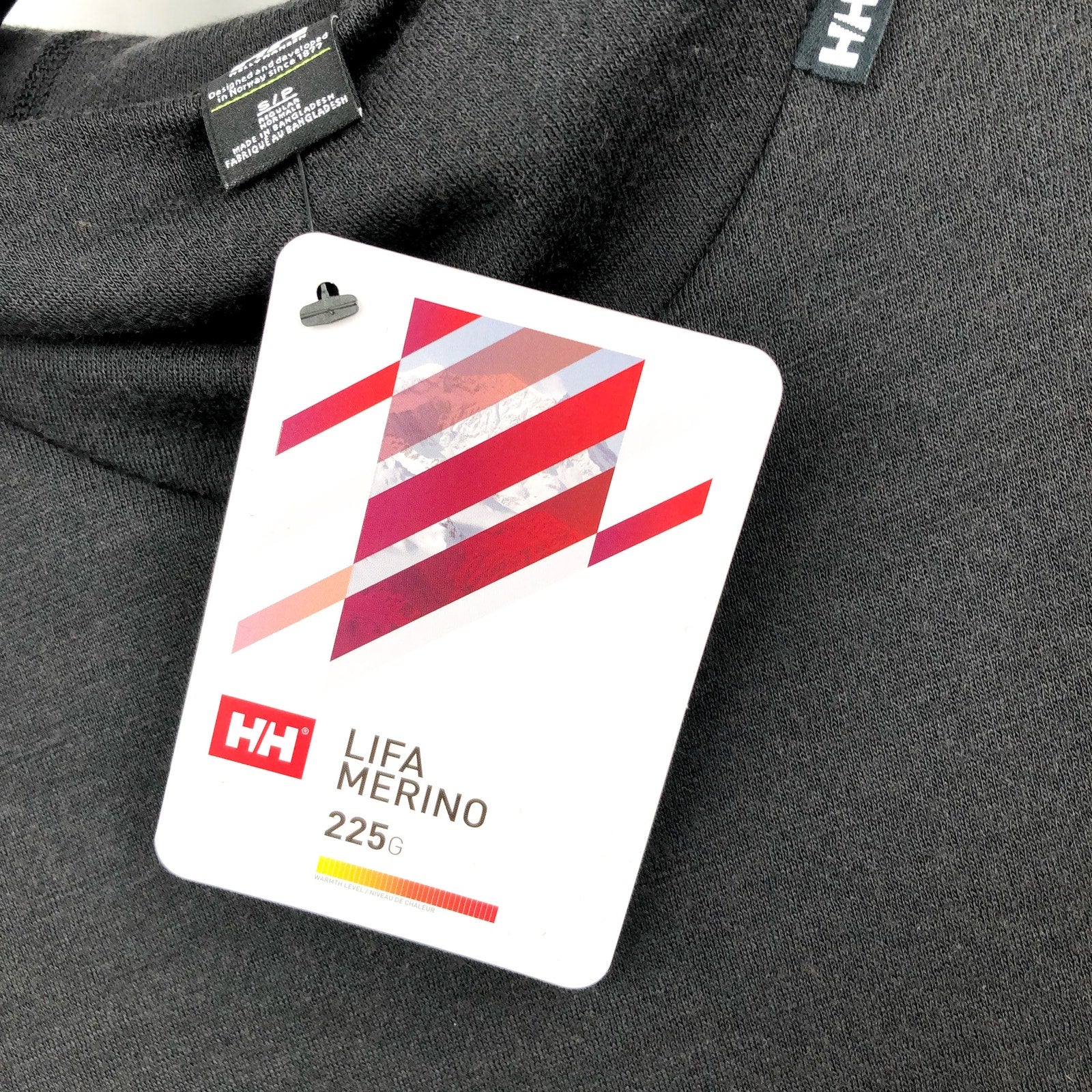 HELLY HANSEN Men's Lifa Merino Midweight Hoodie Small Black Long Sleeve NWT